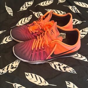 Nike Orange and Purple Athletic Shoes